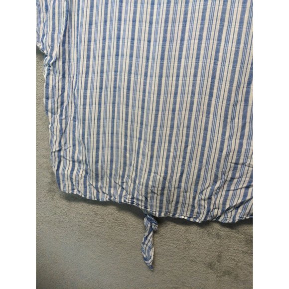 šUNIVERSAL THREAD 100% Rayon Women Tie Waist Blouse Summer Striped S(4-6) - Picture 12 of 12